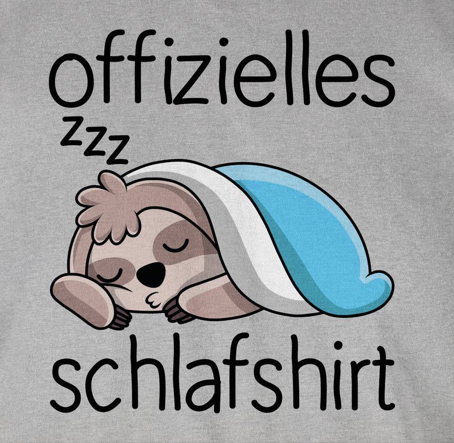 Shirtracer Offizielles Schlafshirt mit Faultier - schwarz Shirts & Mehr Shirtracer Begrenztes Angebot