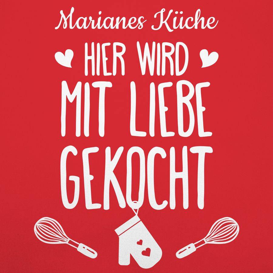 Shirtracer Hier wird mit Liebe gekocht mit Name Shirts & Mehr Shirtracer Osterangebot