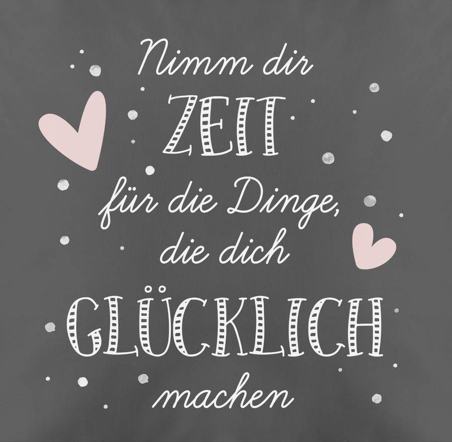 Shirtracer Nimm dir Zeit für die Dinge, die dich glücklich machen - weiß Shirts & Mehr Shirtracer Blitzangebot
