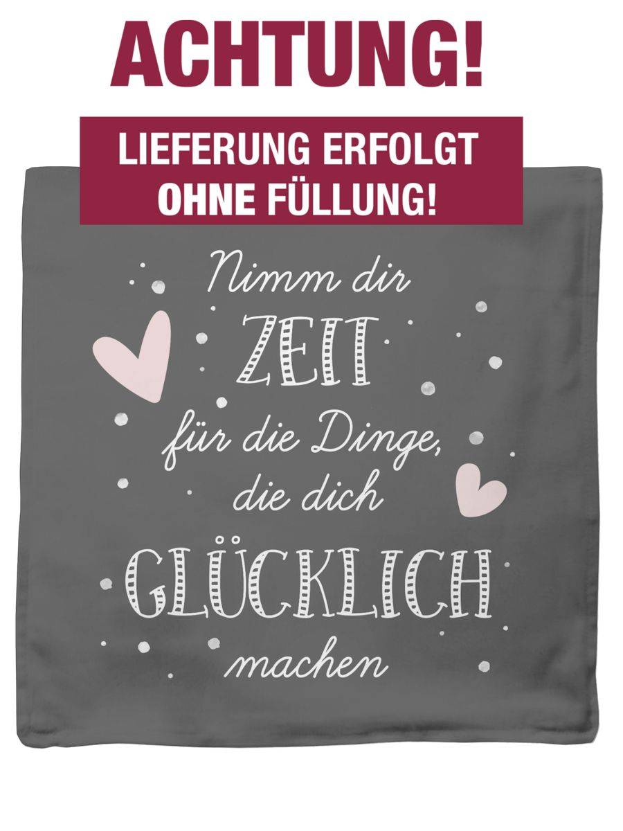 Shirtracer Nimm dir Zeit für die Dinge, die dich glücklich machen - weiß Shirts & Mehr Shirtracer Blitzangebot