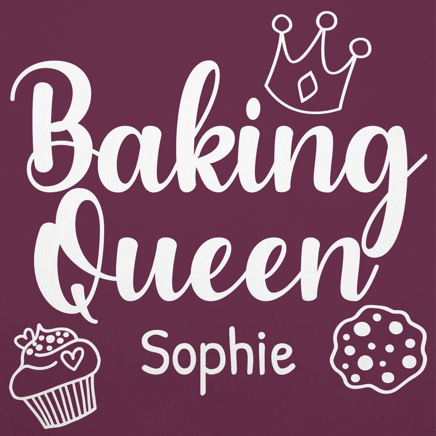Shirtracer Baking Queen Backkönigin mit Name Shirts & Mehr Shirtracer Wochenangebot