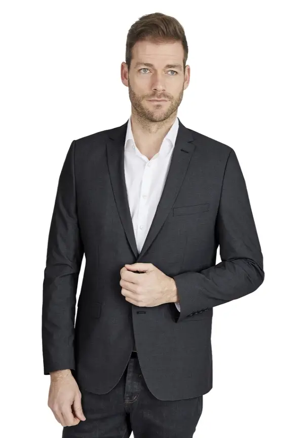 Steffen Klein Designer Business Sakko Anzug-Jackett Regular Fit in anthrazit Preisnachlass