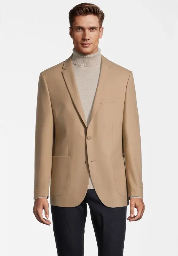 Steffen Klein Sakko aufgesetzte Taschen in beige Zeitlich begrenztes Angebot