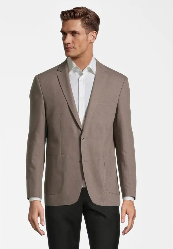 Steffen Klein Sakko aufgesetzte Taschen in beige Große Rabatte