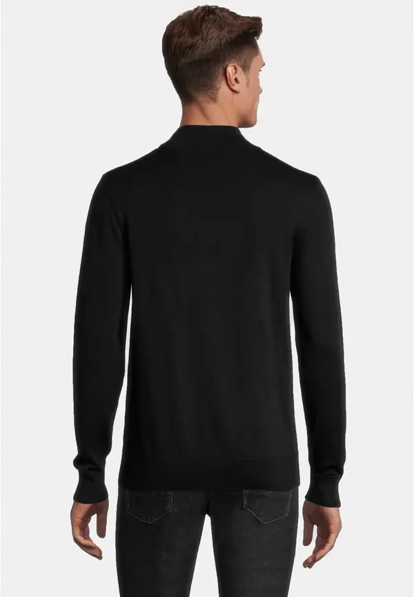 Steffen Klein Pullover Stehbund Baumwoll Mix in schwarz Super Sparpreis