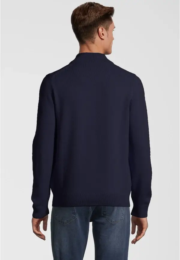 Steffen Klein Pullover Troyer Soft Touch in Marine Neueste Stile