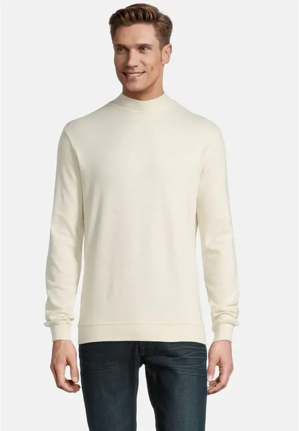 Steffen Klein Pullover Stehbund Soft Touch in creme Zeitbegrenzte Promotion