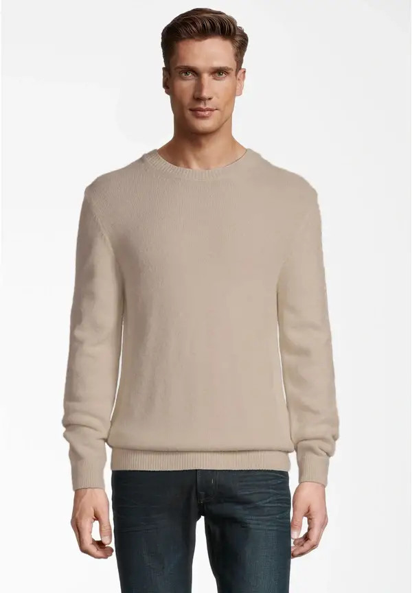 Steffen Klein Rundhals Soft Touch in beige Bis zu 60% Rabatt