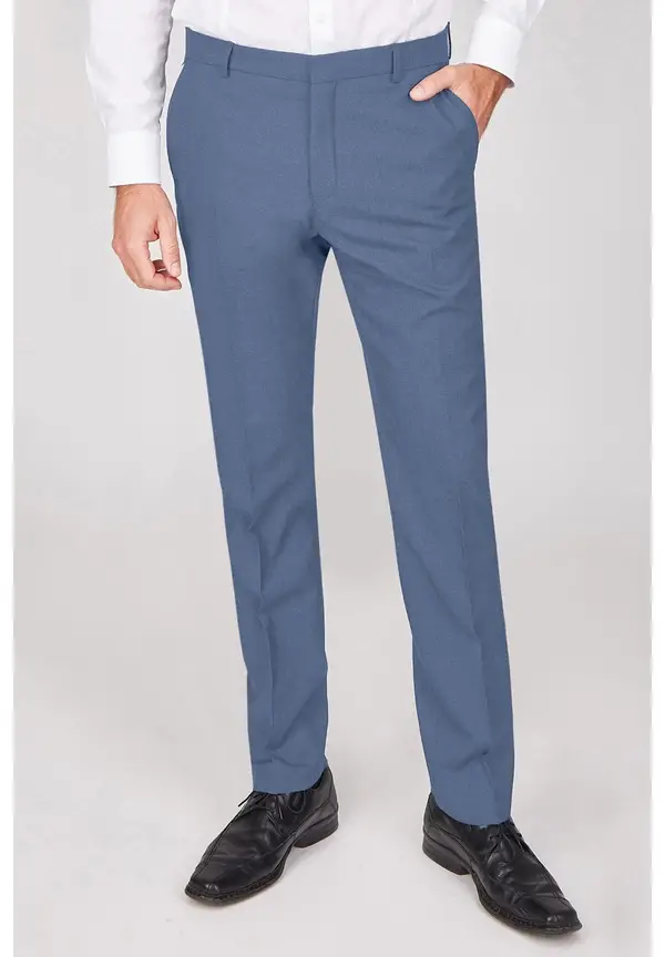 Steffen Klein Anzughose Stoffhose Slim Fit Business in Hellblau Riesige Rabatte