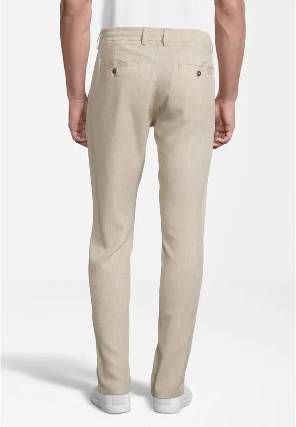 Steffen Klein Hose im Jogging-Stil und Leinen-Look in sand Outlet