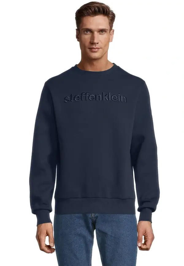 Steffen Klein Sweatshirt Logo-Stickerei in Marine Schlussverkauf