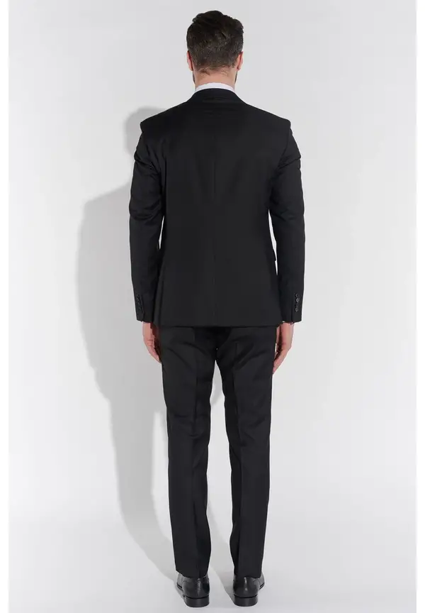 Steffen Klein Designer Anzug Slim Fit in Schwarz Osterangebot