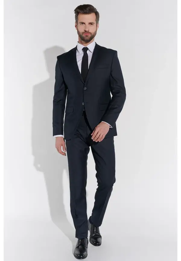 Steffen Klein Designer Anzug Slim Fit in Marine Jubiläumsangebot