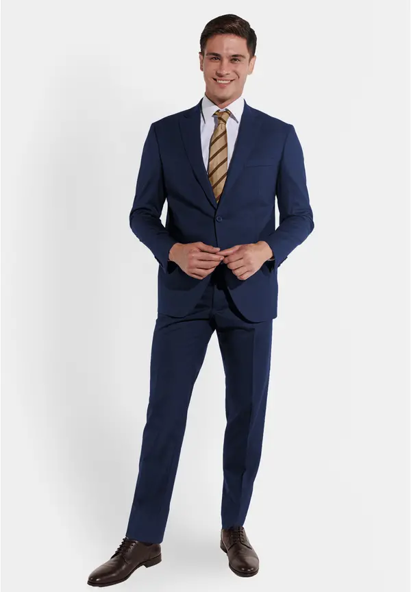 Steffen Klein Anzug Regular Fit elastisch in Blue Neueste Mode