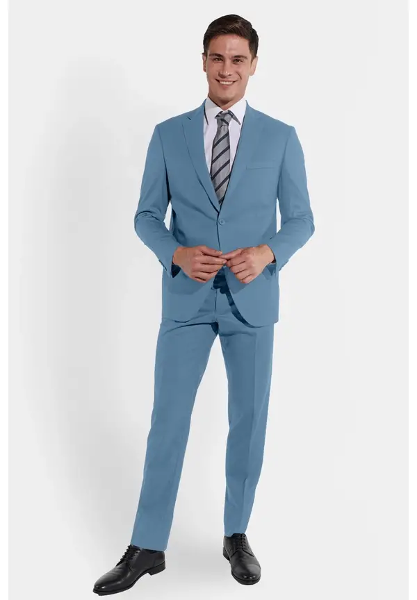Steffen Klein Anzug Regular Fit elastisch in Light blue Bestseller