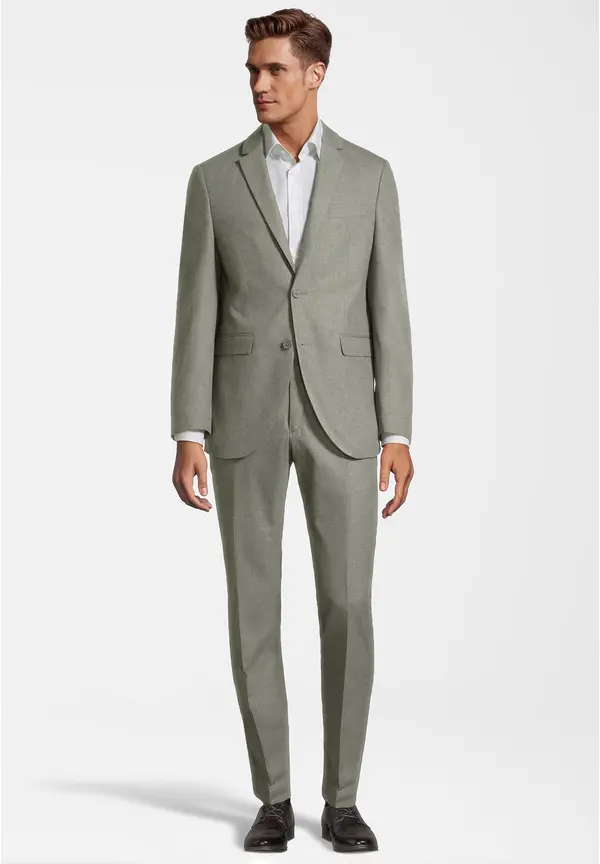 Steffen Klein Designer Anzug Slim Fit in khaki Sonderangebote