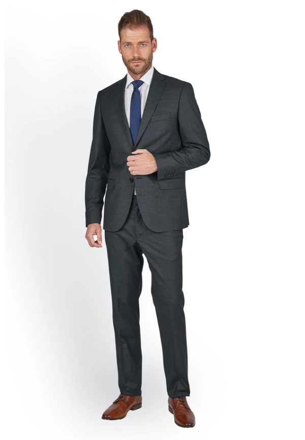 Steffen Klein Anzug Regular Fit elastisch in Anthracite Super Sparpreis