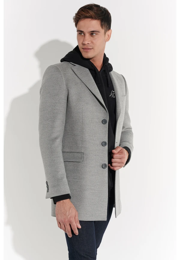 Steffen Klein Kurzmantel in Gray Letzter Tag