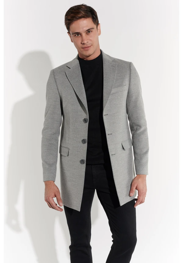 Steffen Klein Kurzmantel in Gray Letzter Tag