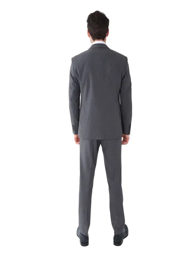 Steffen Klein Business Anzug Slim Fit 2-Teilig Kariert in grau kariert Begrenzt auf 3 Tage