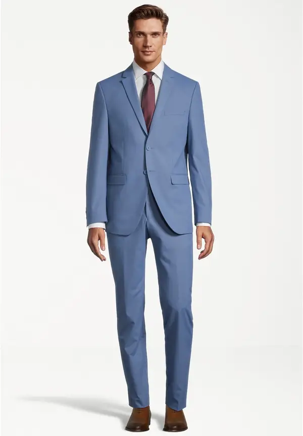 Steffen Klein Designer Anzug Slim Fit in Hellblau Speichern exportieren