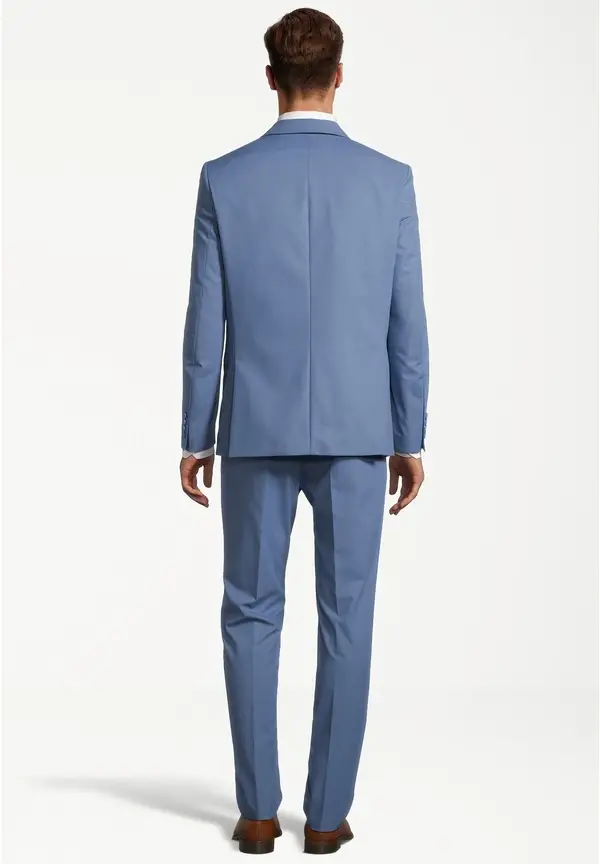 Steffen Klein Designer Anzug Slim Fit in Hellblau Speichern exportieren