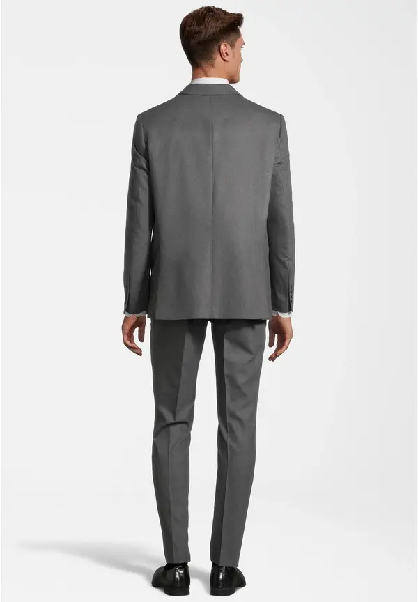 Steffen Klein Anzug Slim Fit elastisch in grau melange Rabatte dieses Monats