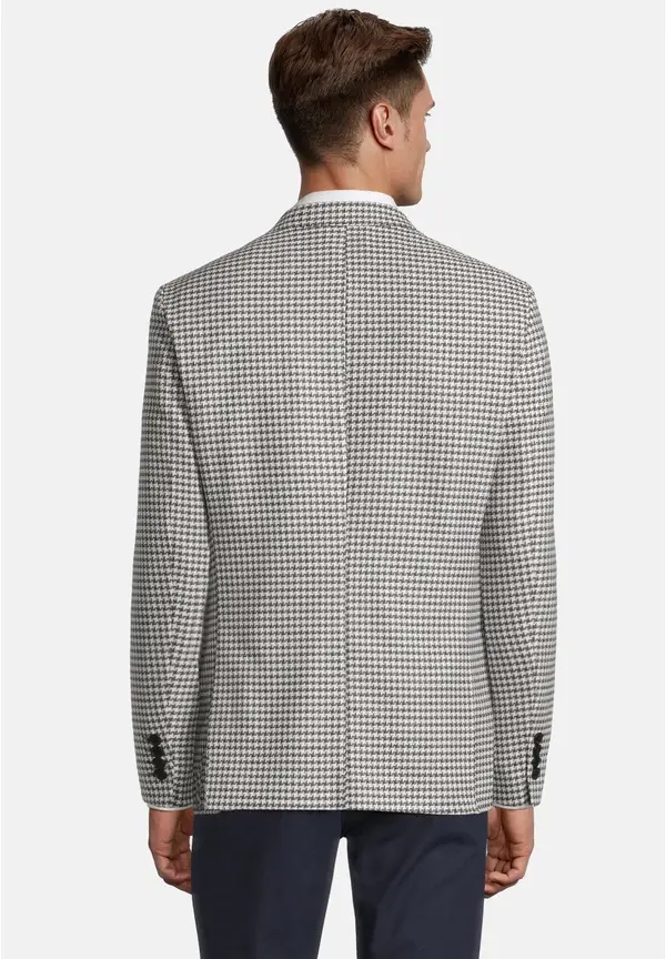 Steffen Klein Herren Sakko Hahnentritt in schwarz / creme im Angebot