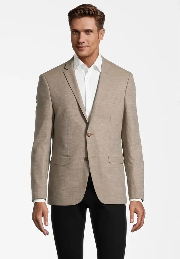 Steffen Klein Sakko Struktur Melange in beige Schlussverkauf