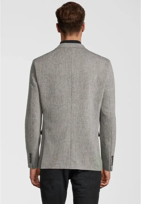 Steffen Klein Sakko Wolle Tweed in grau Günstiger Verkauf