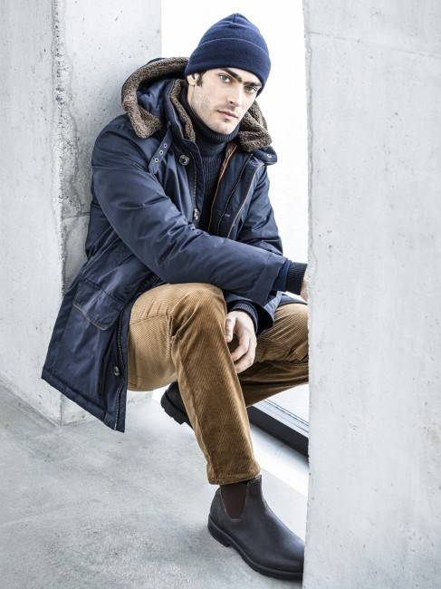 Steinbock Sportlicher Echt-Daunenparka mit abzippbarer Kapuze Fabrik Onlineshop