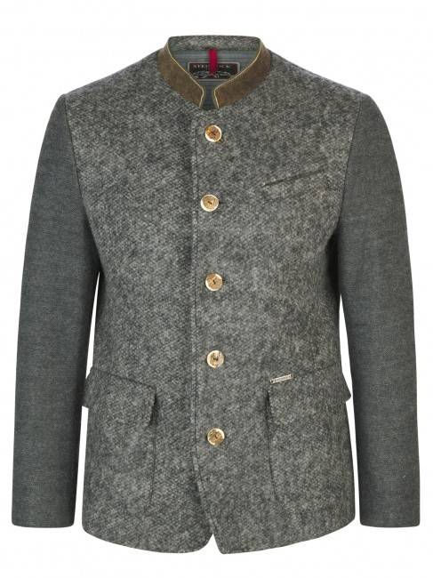 Steinbock Hochwertiger Walker mit Lederkragen und Strickärmeln Zeitlich begrenztes Angebot