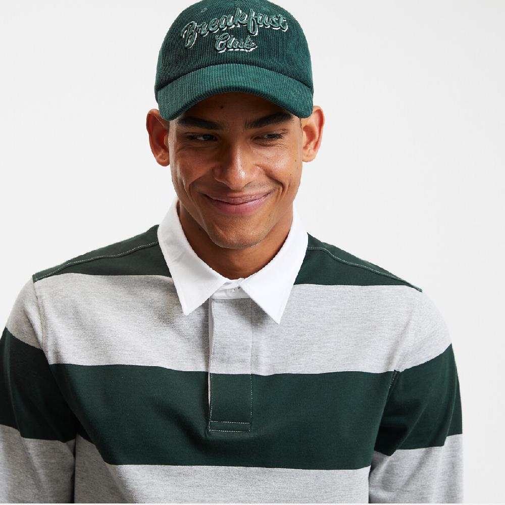 laredoute Gestreiftes Poloshirt lange Ärmel grau grün gestreift LA REDOUTE COLLECTIONS Saisonschlussverkauf