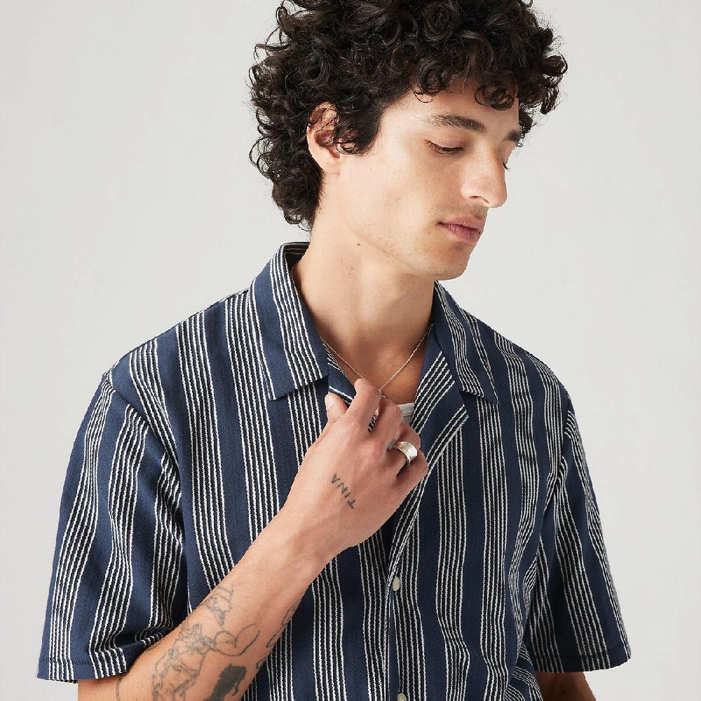laredoute Gestreiftes Kurzarm-Hemd Baumwolljersey blau gestreift LEVI'S Günstig kaufen