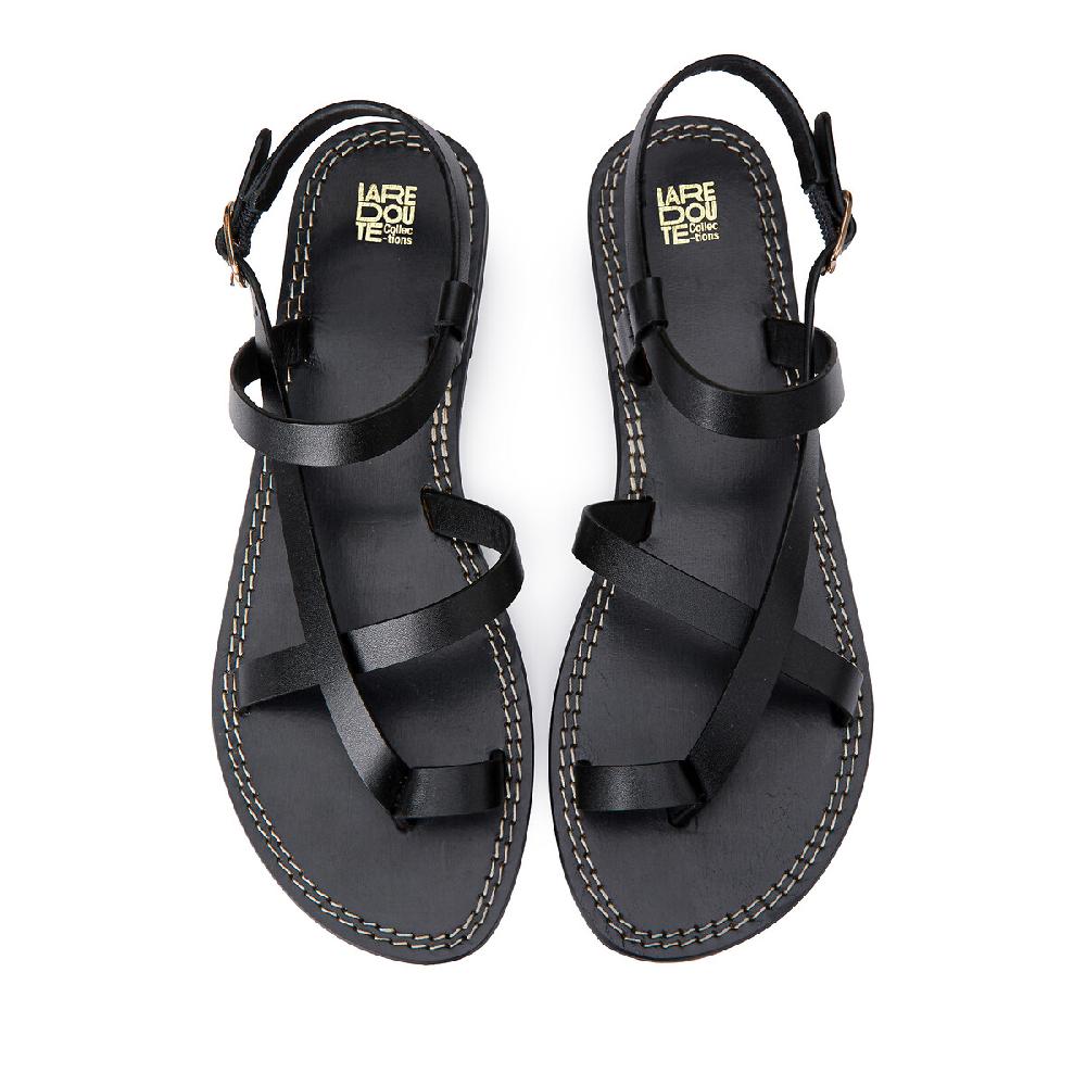 laredoute Signature-Zehensandalen aus Leder schwarz LA REDOUTE COLLECTIONS Große Rabatte