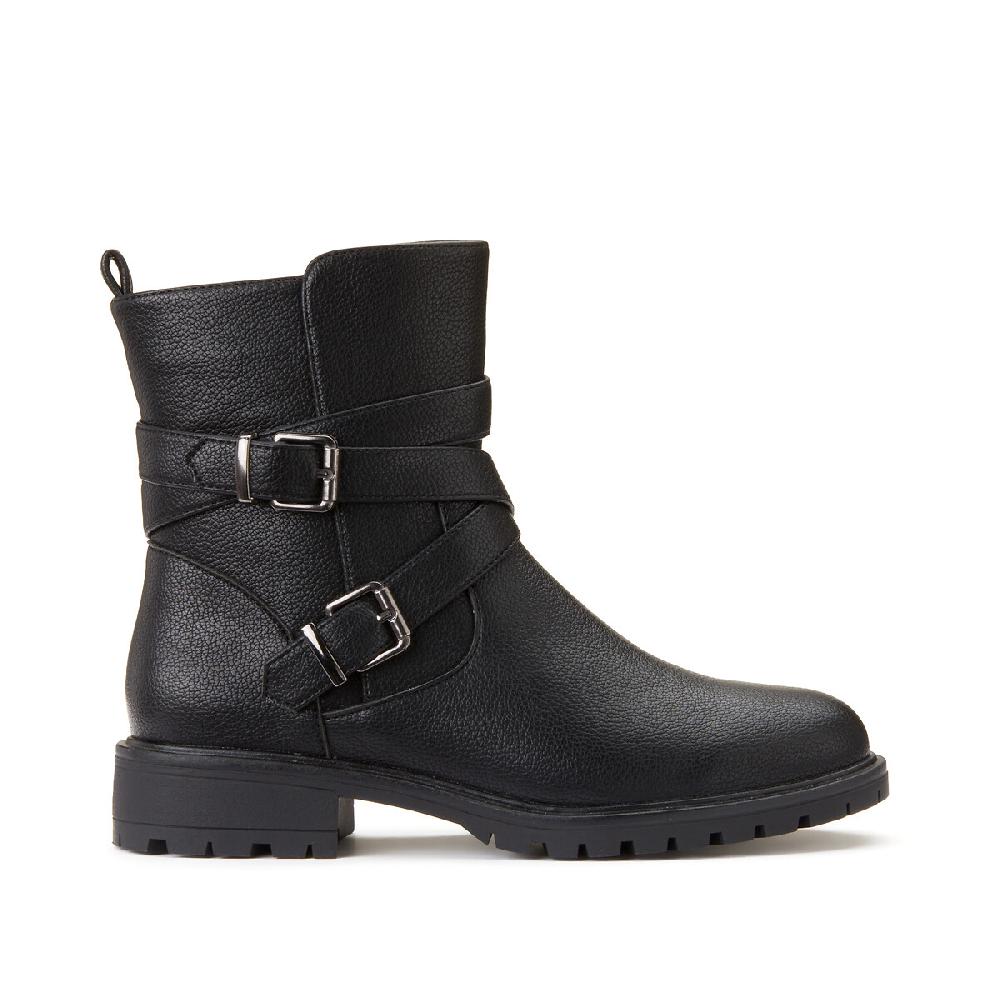 laredoute Boots im Bikerstil Profilsohle schwarz LA REDOUTE COLLECTIONS Räumungsverkauf