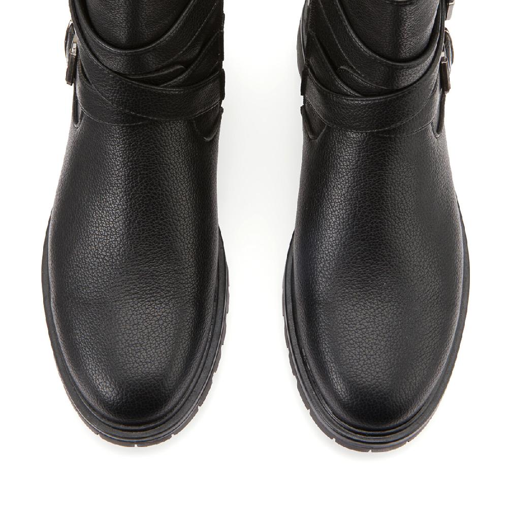 laredoute Boots im Bikerstil Profilsohle schwarz LA REDOUTE COLLECTIONS Räumungsverkauf