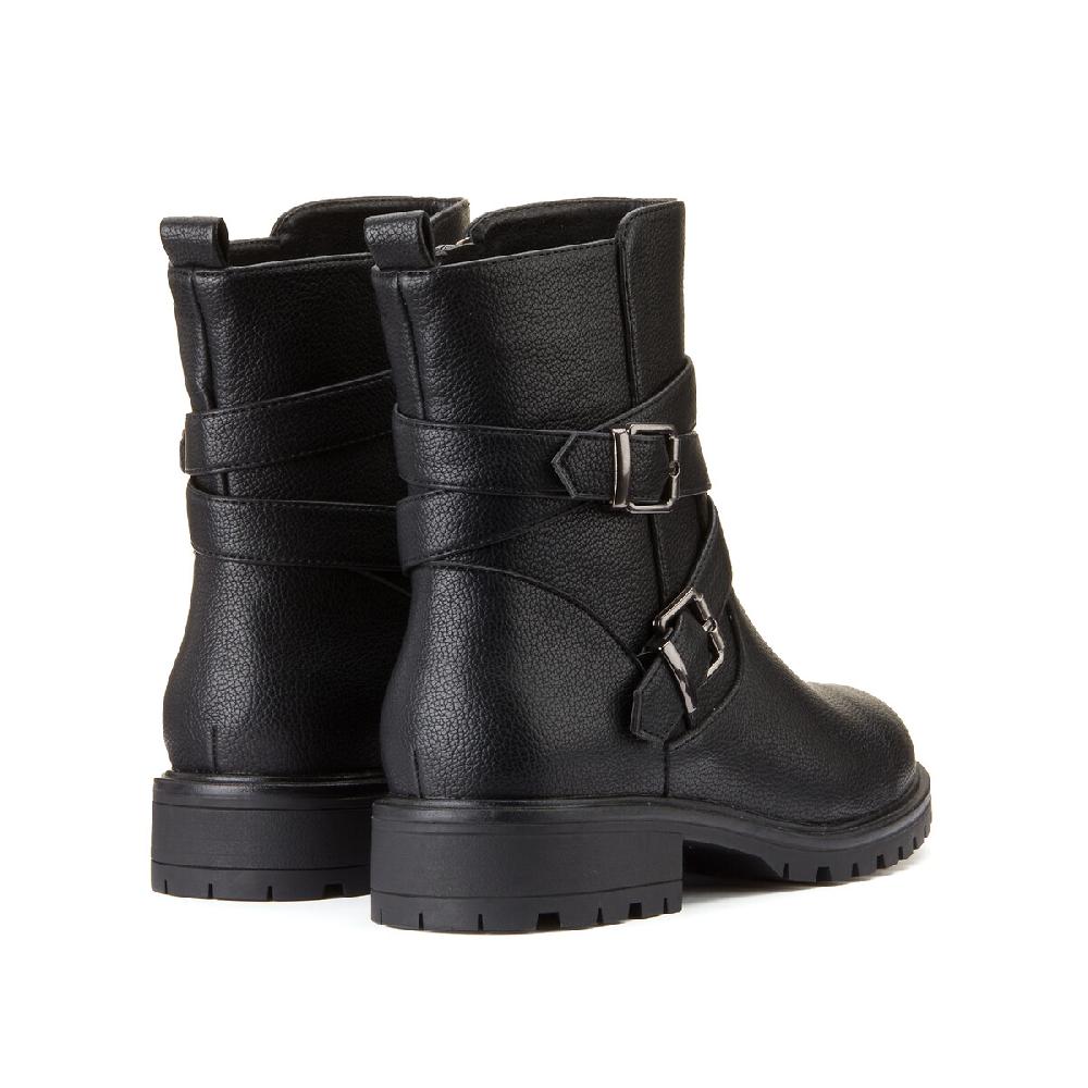laredoute Boots im Bikerstil Profilsohle schwarz LA REDOUTE COLLECTIONS Räumungsverkauf