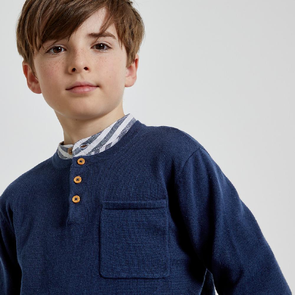 laredoute Feinstrickpullover mit Henley-Ausschnitt marine LA REDOUTE COLLECTIONS Wochenangebot
