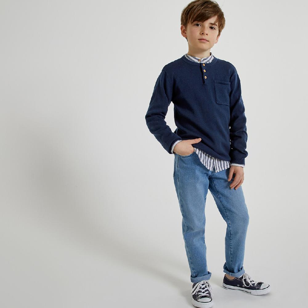 laredoute Feinstrickpullover mit Henley-Ausschnitt marine LA REDOUTE COLLECTIONS Wochenangebot