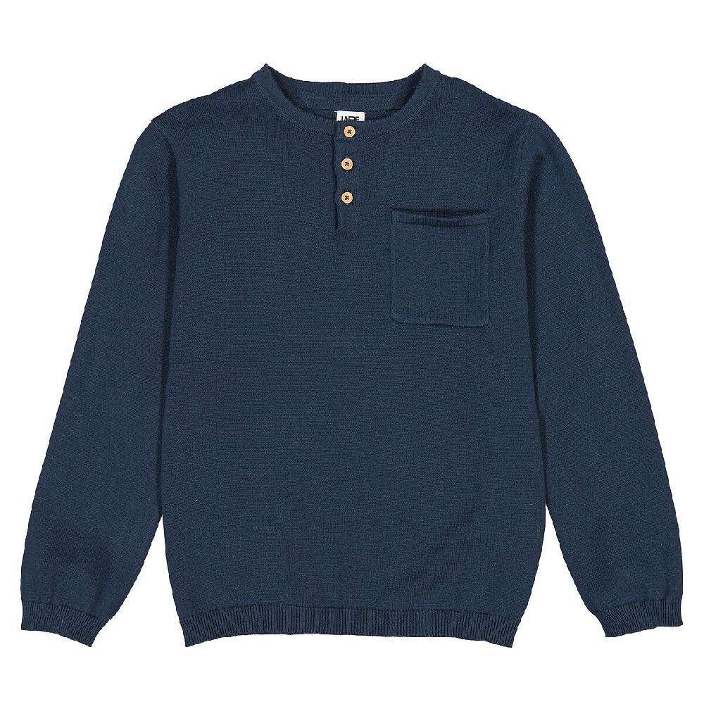 laredoute Feinstrickpullover mit Henley-Ausschnitt marine LA REDOUTE COLLECTIONS Wochenangebot
