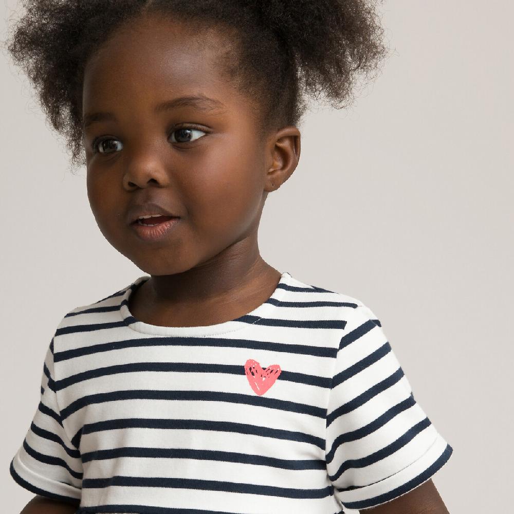 laredoute Gestreiftes Sweatkleid mit kurzen Ärmeln gestreift LA REDOUTE COLLECTIONS Letzte 2 Tage