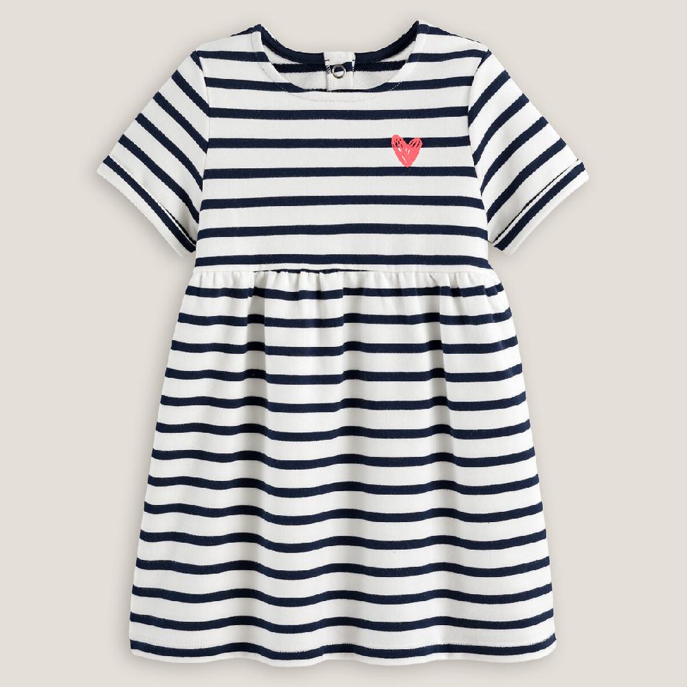 laredoute Gestreiftes Sweatkleid mit kurzen Ärmeln gestreift LA REDOUTE COLLECTIONS Letzte 2 Tage
