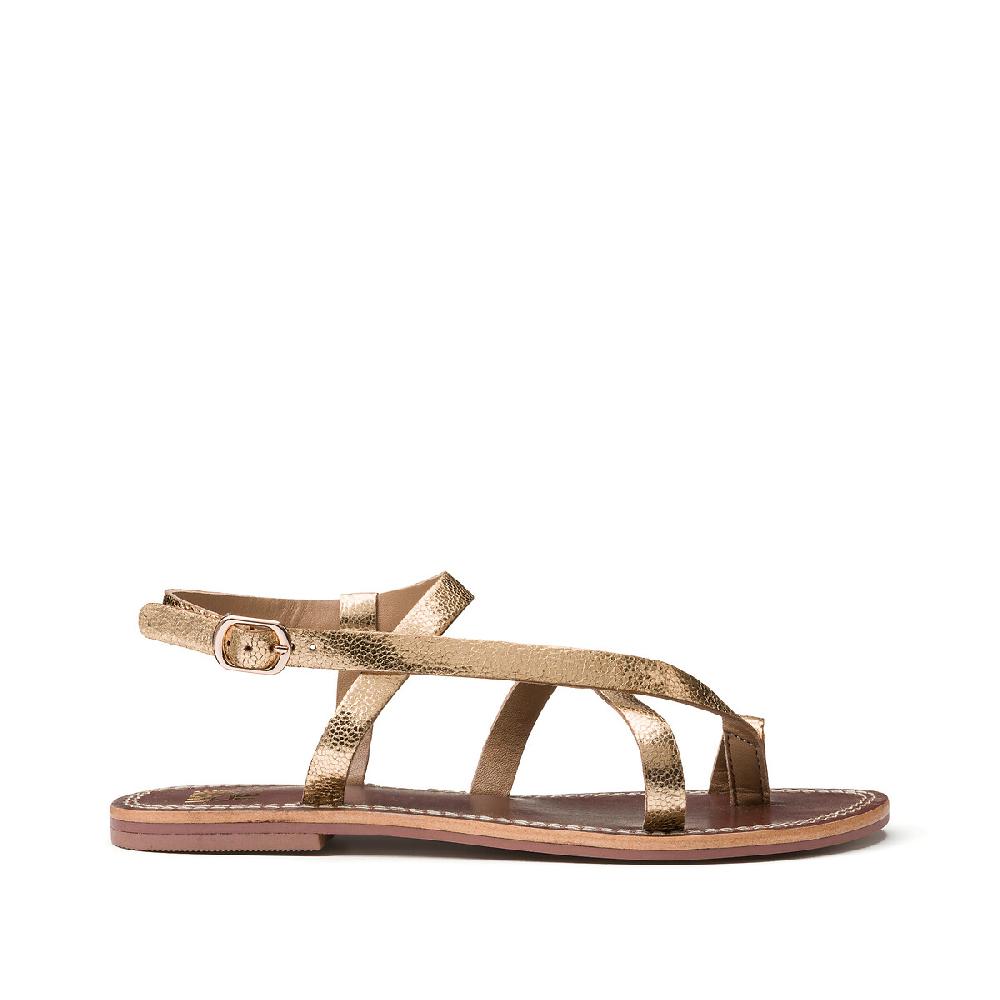 laredoute Signature-Zehensandalen aus Leder goldfarben LA REDOUTE COLLECTIONS Zeitbegrenzte Promotion