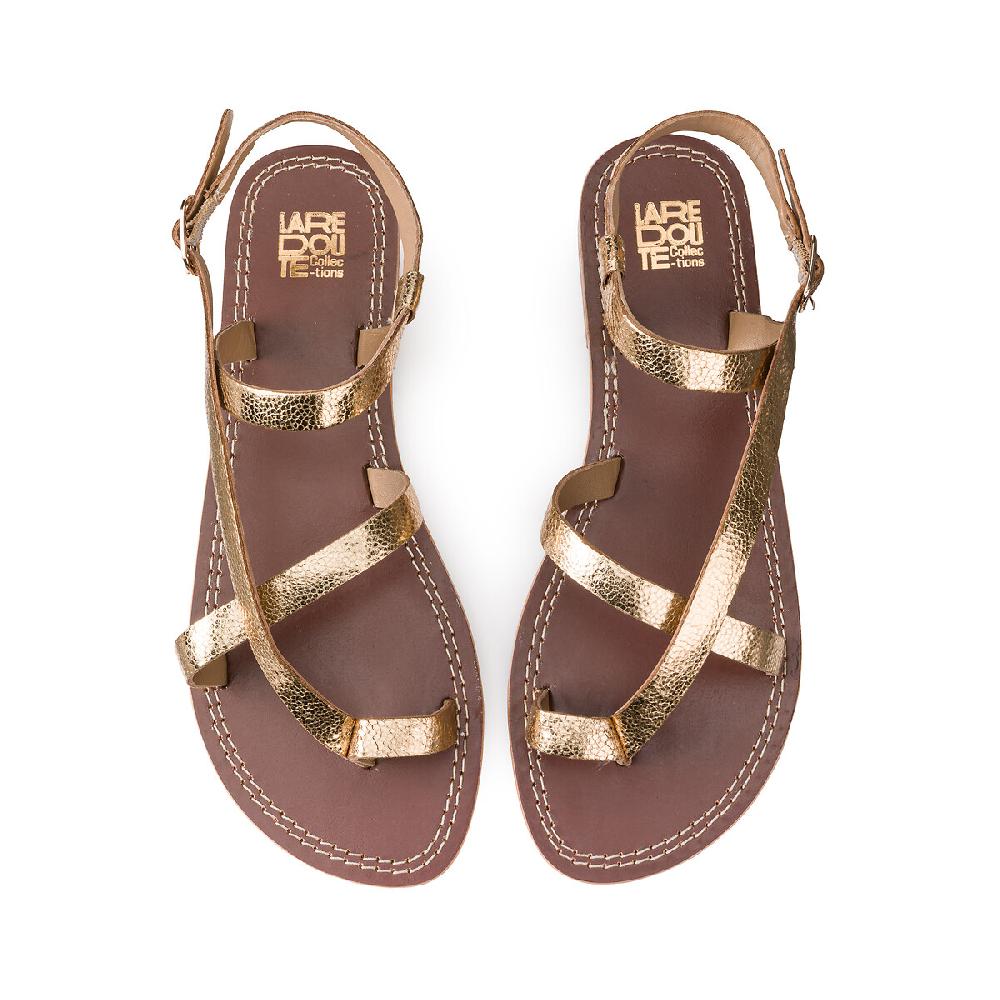 laredoute Signature-Zehensandalen aus Leder goldfarben LA REDOUTE COLLECTIONS Zeitbegrenzte Promotion