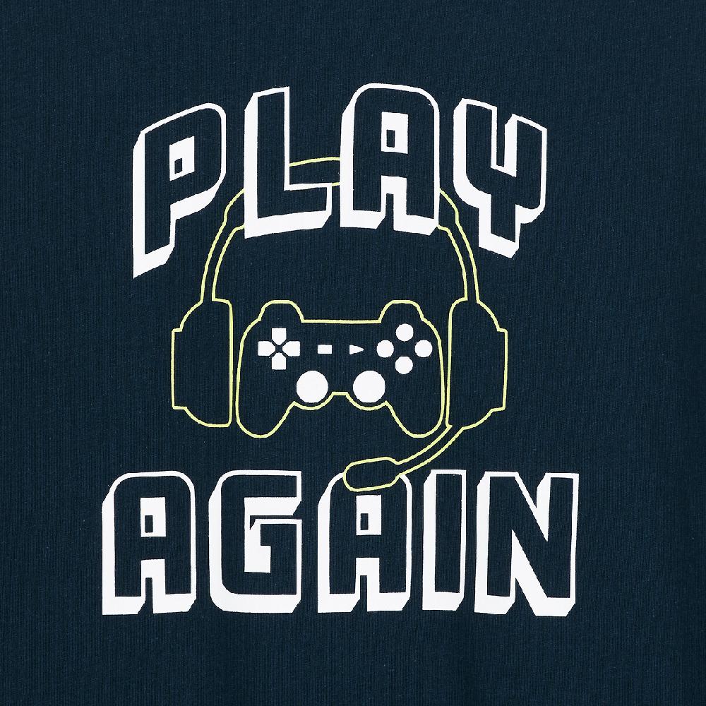 laredoute Pyjama aus Jersey mit Gaming-Aufdruck marine/grün LA REDOUTE COLLECTIONS Bis zu 55% Rabatt