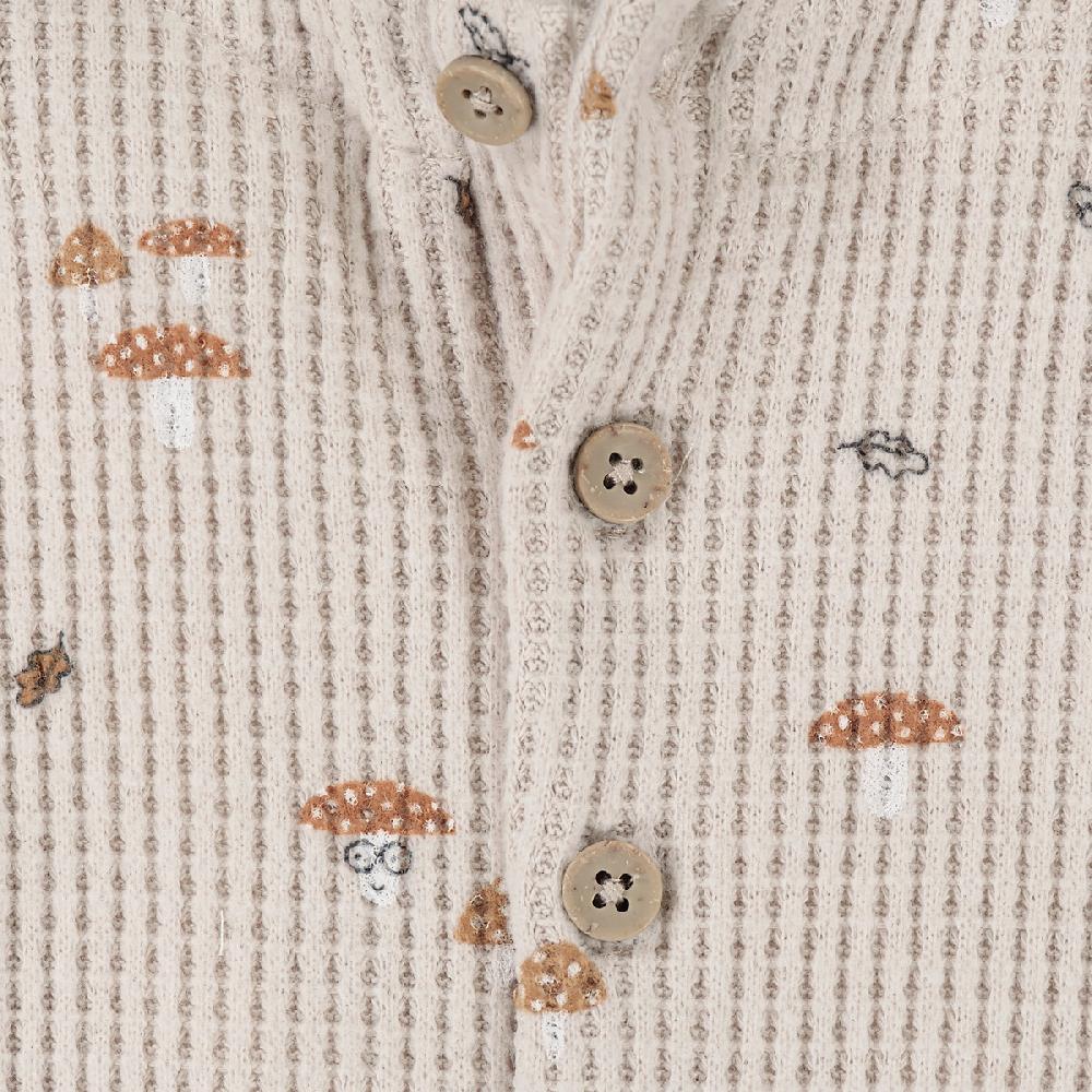 laredoute Overall aus Waffelpikee mit Pilzmuster bedruckt LA REDOUTE COLLECTIONS zollfrei
